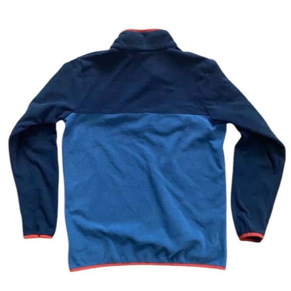 Columbia Fleece 1/4 Snap Button Pullover Jacket Blue Orange Men's Small - Picture 3 of 5